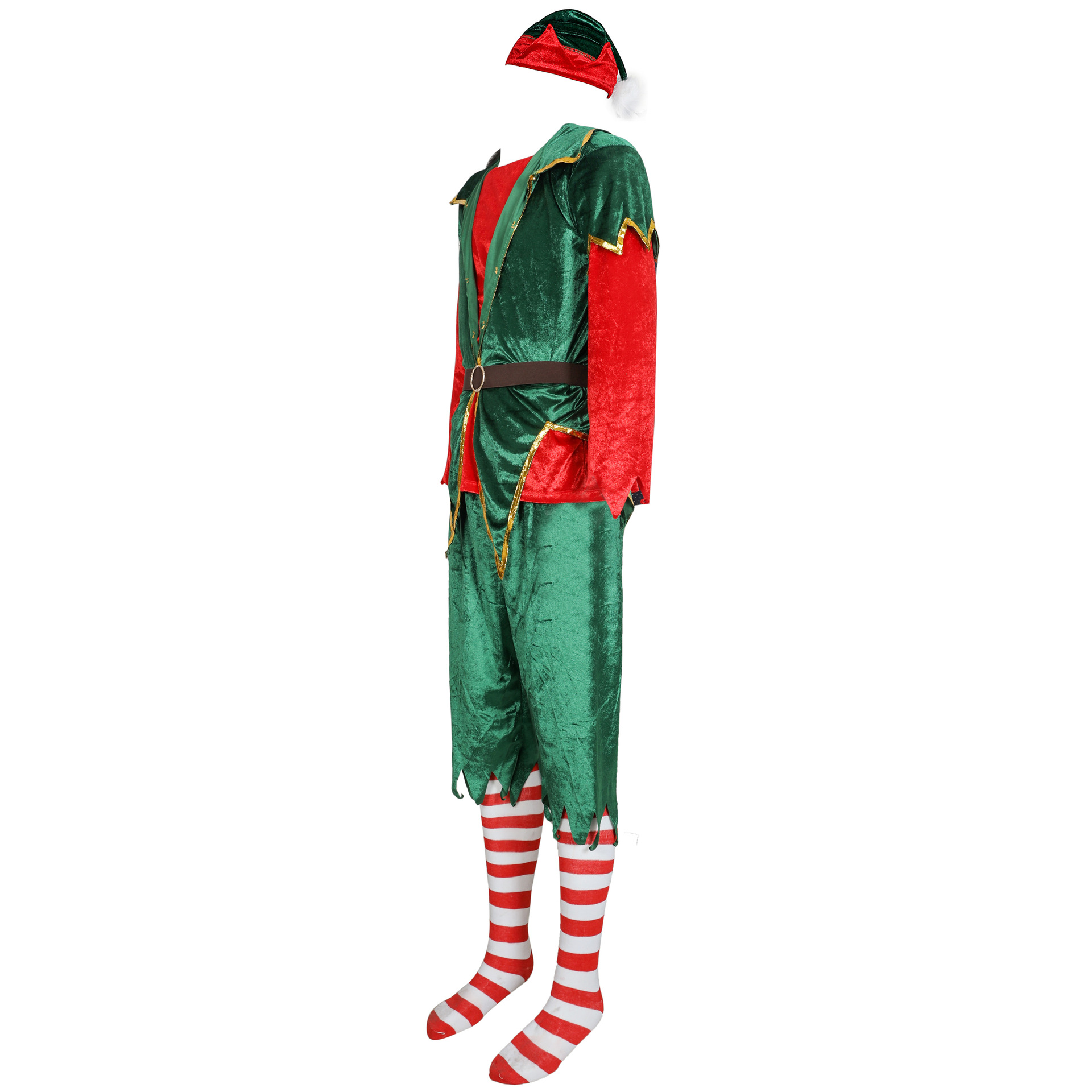 FC156 MENS DELUXE HOLIDAY ELF COSTUME